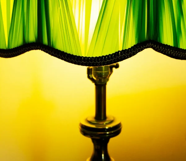 Green Pleated Lamp