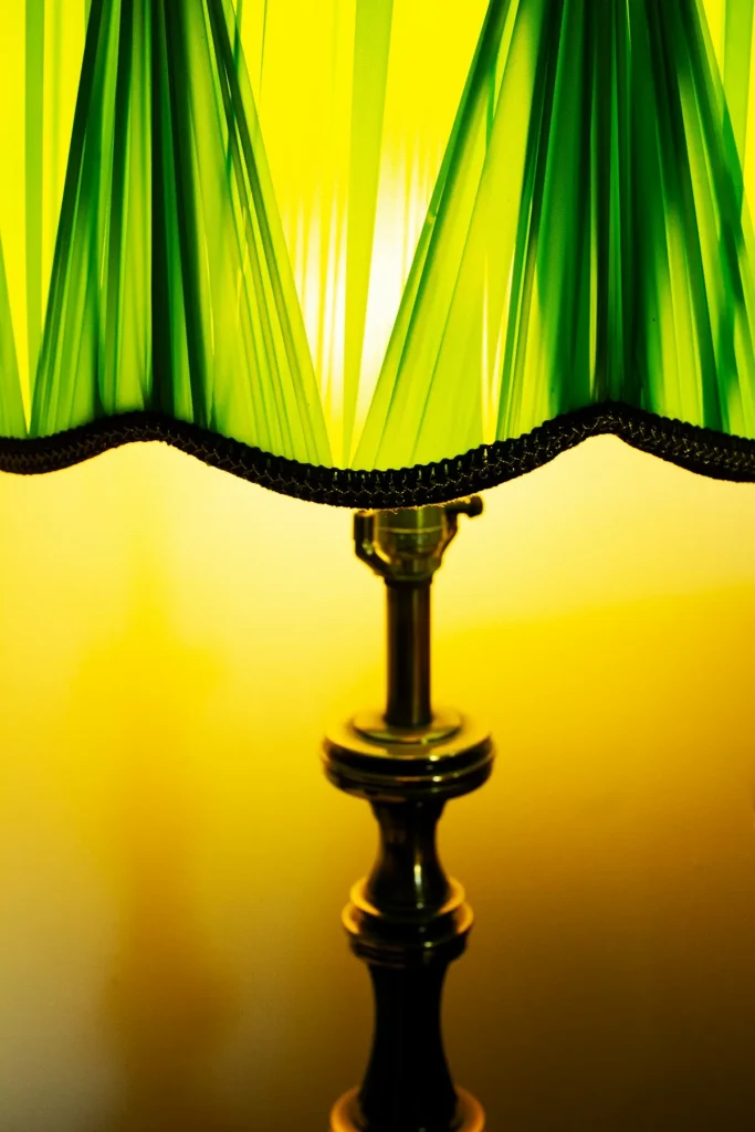 Green Pleated Lamp